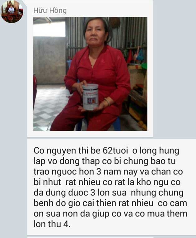 Nhân chứng sử dụng sữa non alpha lipid - Cô Nguyễn Thị Bé