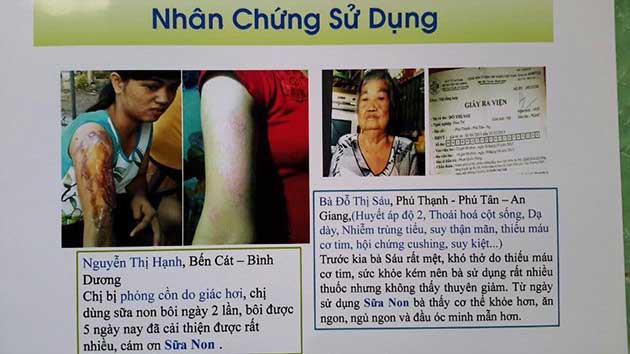 Nhân chứng sử dụng sữa non alpha lipid - Chị Nguyễn Thị Hạnh và bà Đỗ Thị Sáu.