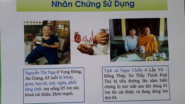 Nhân chứng sử dụng sữa non alpha lipid - Nguyễn Thị Nga, sư thầy Thích Huệ Thủ.